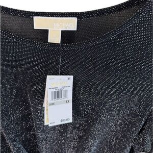 Michael Kors Black Metallic Knit Sleeveless Top